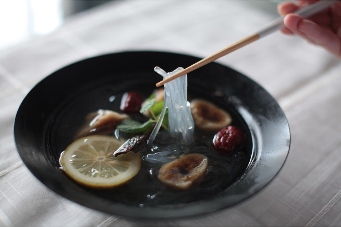 イチジクの葛切り