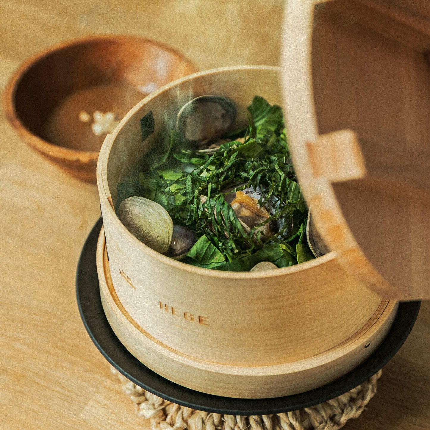 KAMA-ASA × HEGE Japanese Style Steame ＋φ176 Open Fire Rim Bowl