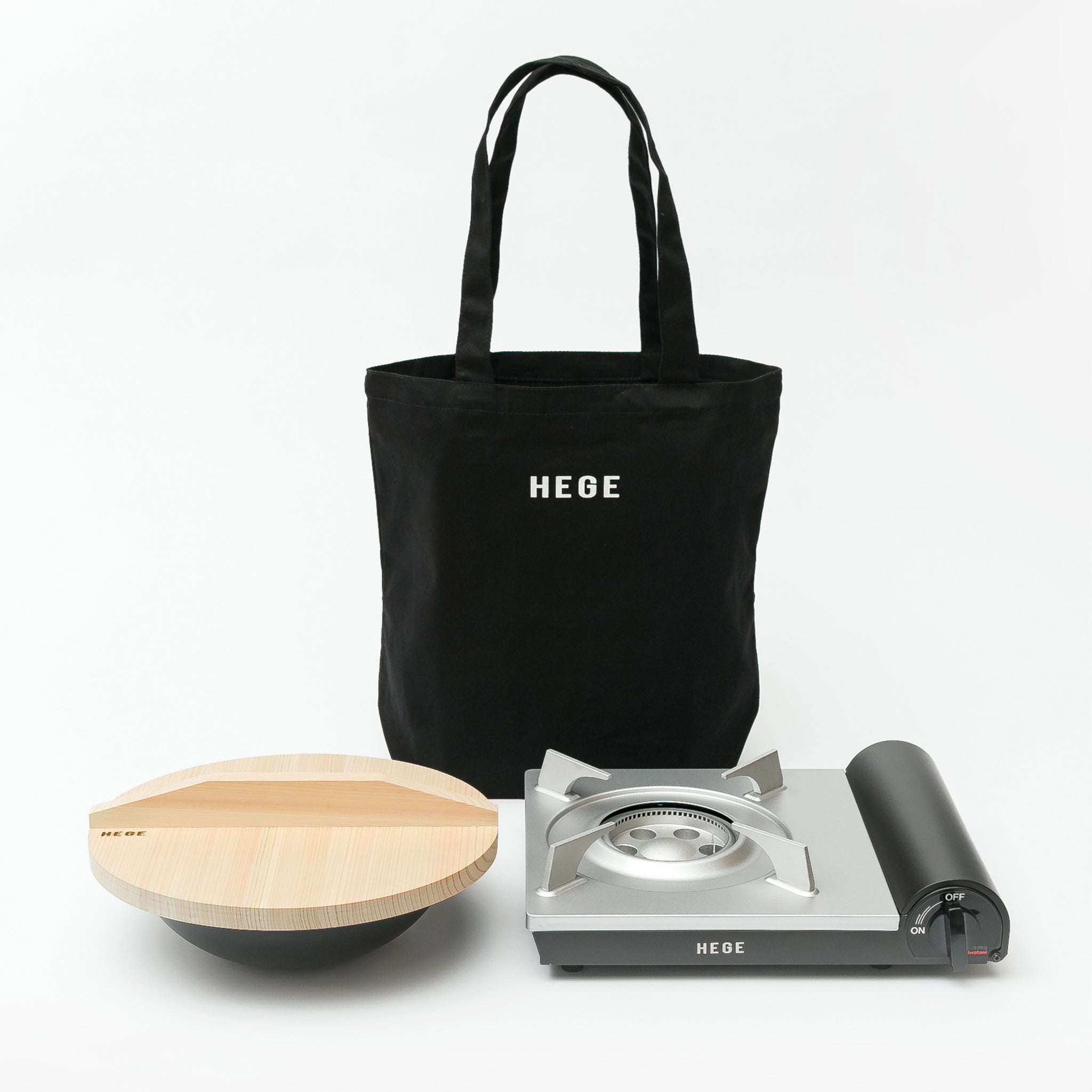 HEGE φ280直火鍋 1.0 φ280直火鍋 1.0（木蓋付）+ カセットこんろ | HEGE