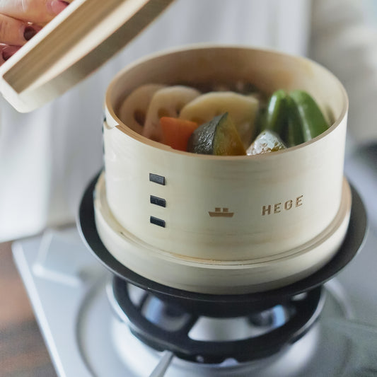 釜浅商店 × HEGE 和せいろ＋φ176直火リムボウル